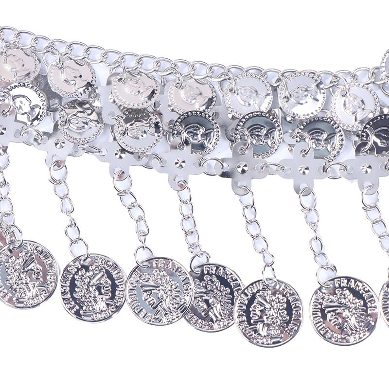 Catena per la Vita Danza del Ventre a Triangolo Cintura Danza del Ventre Catena per la Vita Paillettes Frange Decorazione per la Vita Danza Orientale Catena Metalllica per la Vita