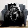 Nirvana Band Flannel Blanket Throw Blanket Soft Warm Sofa Bed Camping Home Decor Unique Christmas Gift C926538