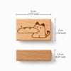 Cartoon Design Rubber Stamp Solid Wooden Grip Decorative Seal Cute Wooden Rubber Stamp  Journal