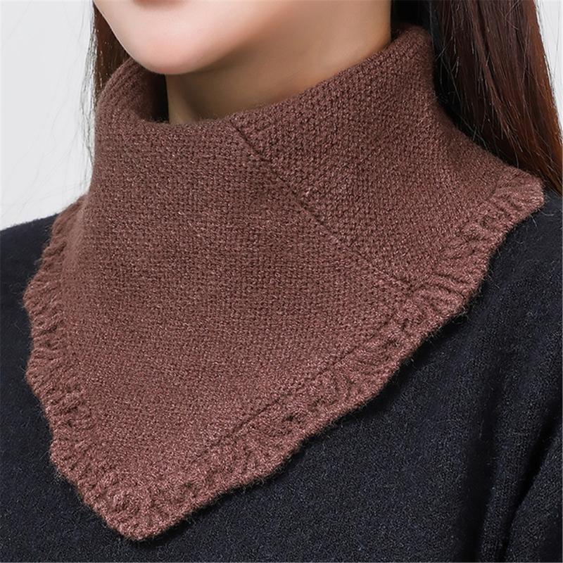 Schal Halstuch Für Damen Winter Falscher Kragen Schals für Damen Nackenwärmer Damen Herren Rollkragen Schal Gestrickt