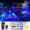 DUOFU365 LED Strip Car Foot Ambient Full for Interior Ambient RGB Color Music App Remote Control Included Lights, Lights, Lights, Color, Decoration,