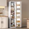 Mobile da Cucina, Mobile Alto con Ripiani a Porta e Ripiani Regolabili, Dispensa per Soggiorno, Sala da Pranzo e Bagno, 40 × 40 × 183 cm