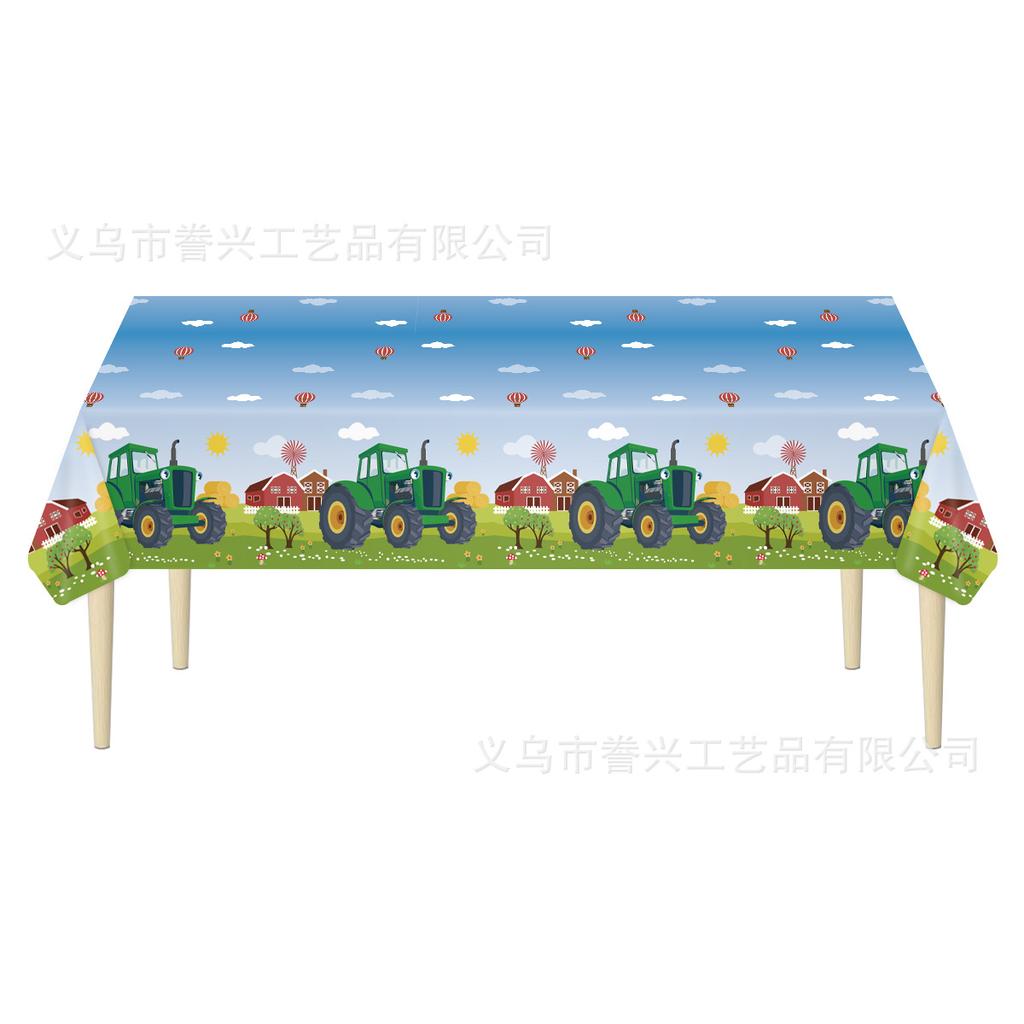 Spot Pe Holiday Party Tablecloth Guitar Building Block Valentine'S Day Disposable Tablecloth Decoration Waterproof And Oil-Proof