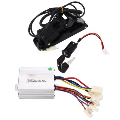 48V 350W Bürstenmotor-Umrüstsatz mit Gaspedal für Elektrofahrräder, Motorräder und Dreiräder