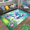 Unicorn Rainbow Wings Carpet with Butterflies and Floral Design Suitable for use as an anti-slip for living room bedroom sofas