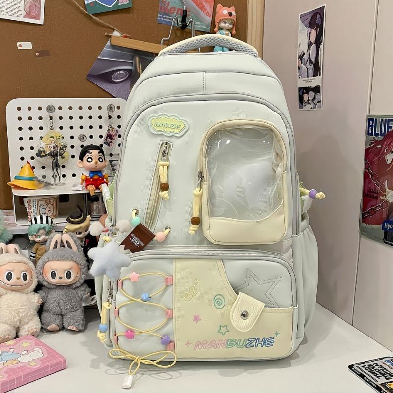 New High-value Fresh and Sweet Dopamine Transparent Bar High School Students Large-capacity Backpack