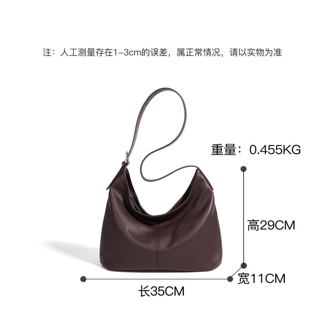 Classic high-end shoulder bag fashionable and simple large-capacity commuting lazy messenger bag women's bag