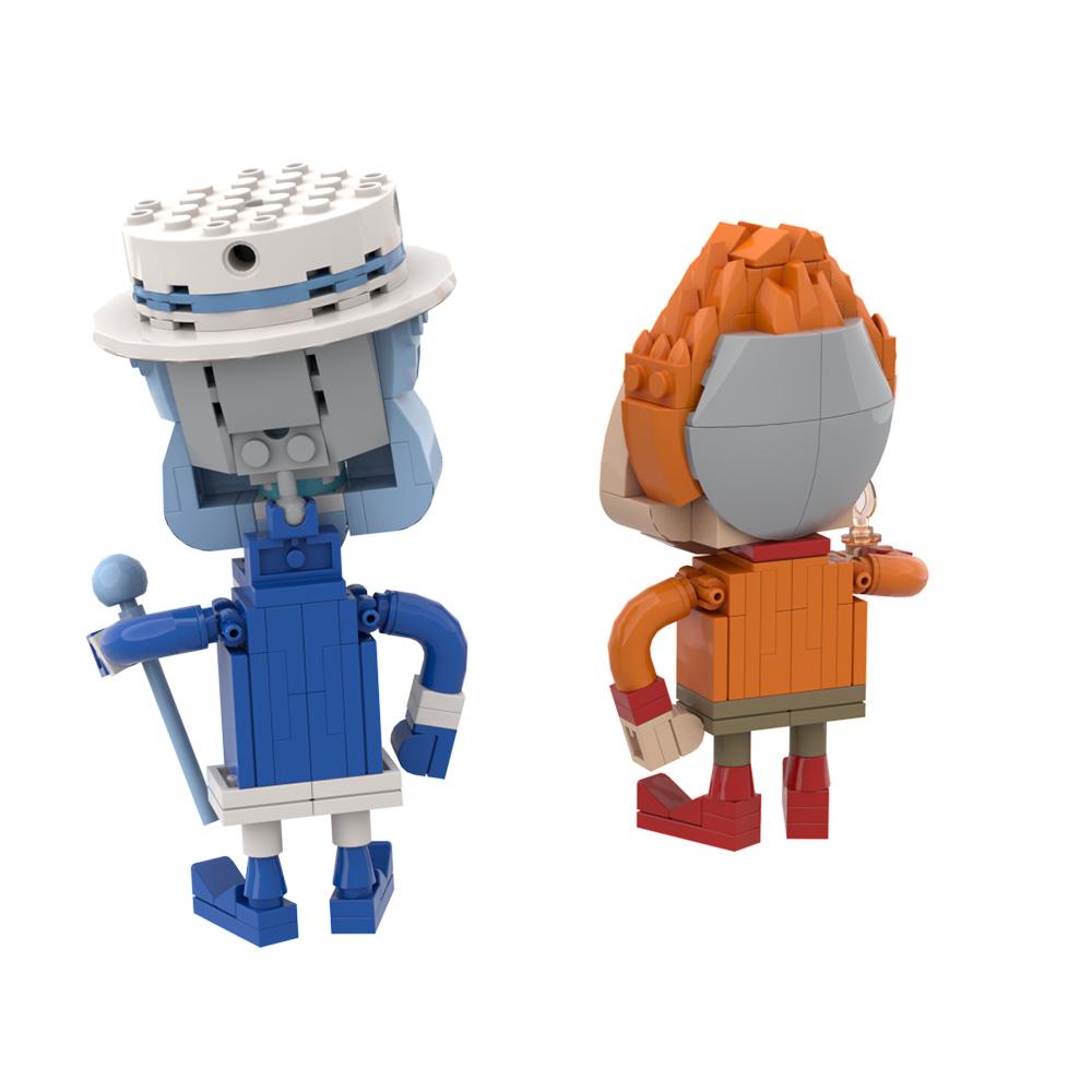Neujahr Weihnachtsmann Filmpuppe Modell Bausteine Schnee-Miser und Hitze-Miser Lied Aktivitätsfigur Stein Spielzeug Weihnachtsgeschenk