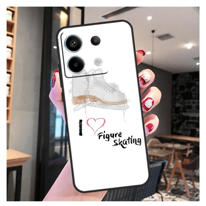 Figure Skating Ice Skating Case For Xiaomi Redmi Note 13 12 11 9 10 Pro 9S 10S 11S 12S Redmi 13 12 10C 12C 13C Coque