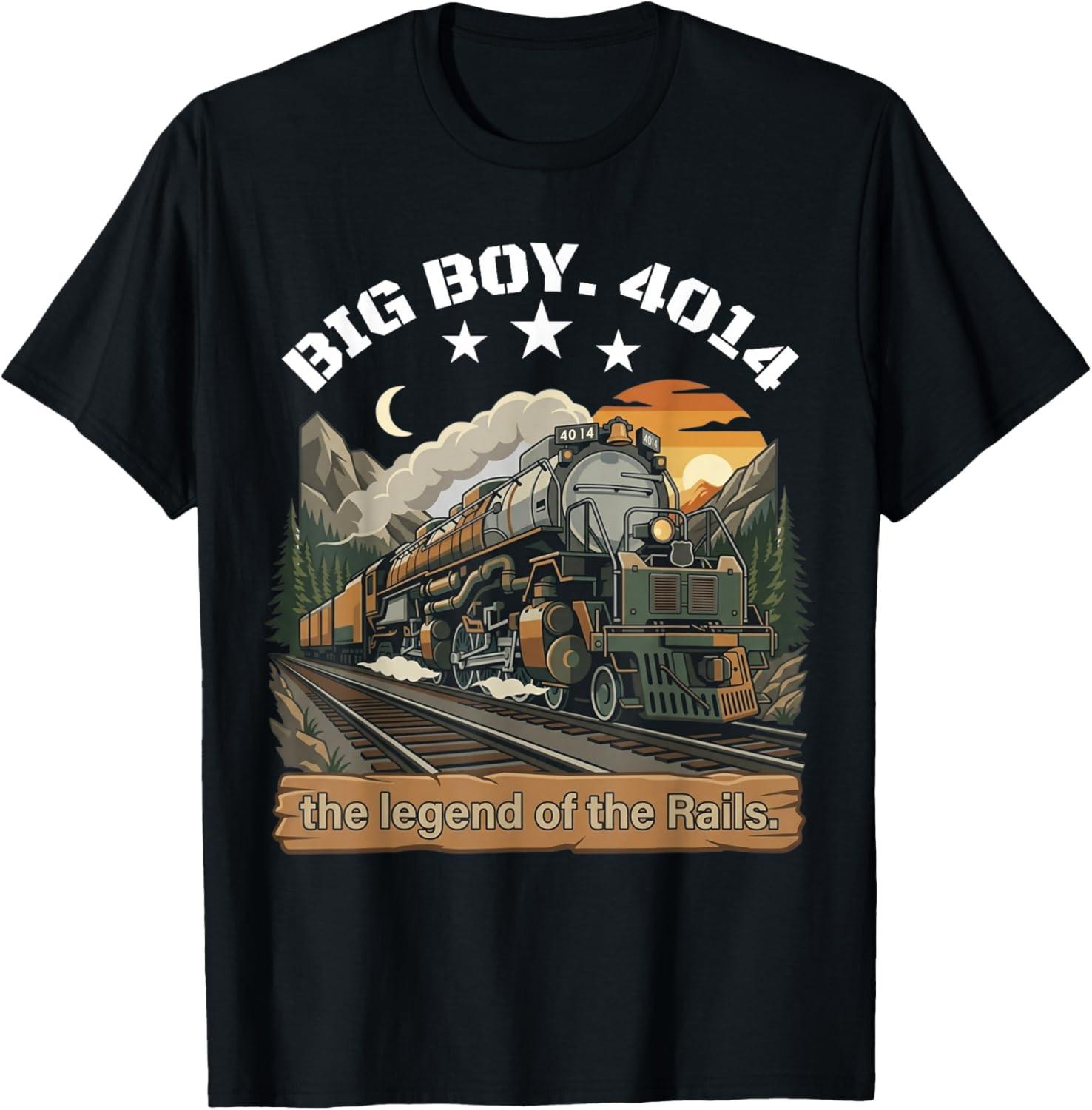 Big Boy 4014 Steam Engine Locomotive Train Vintage Railroad Unisex T-Shirt M