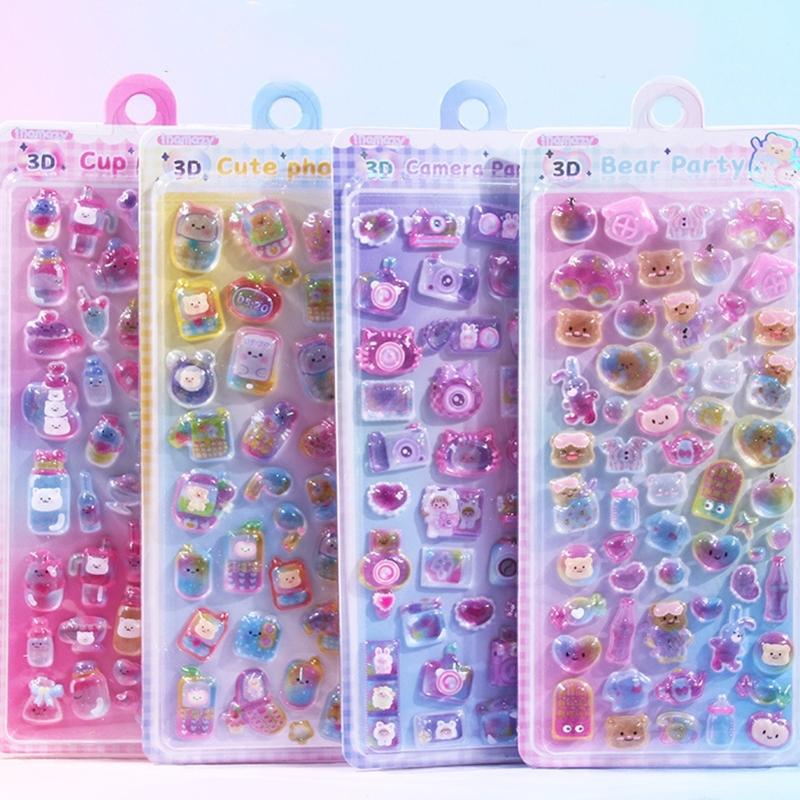Puffier Sticker Sheets Decorative Sticker Cute Small Sticker for Kids & Adults, Reusing Tiny Sticker for Scrapbooking