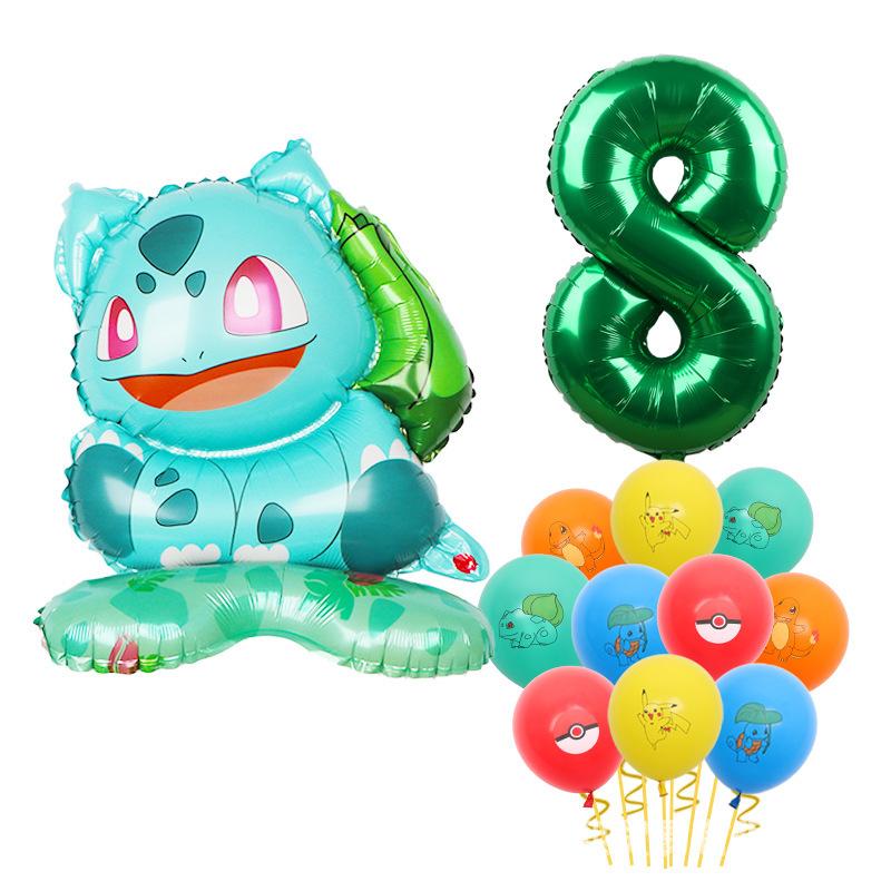 Standing Pokémon Pikachu Squirtle Child Elf Birthday Aluminum Film Printing Latex Balloon Gift