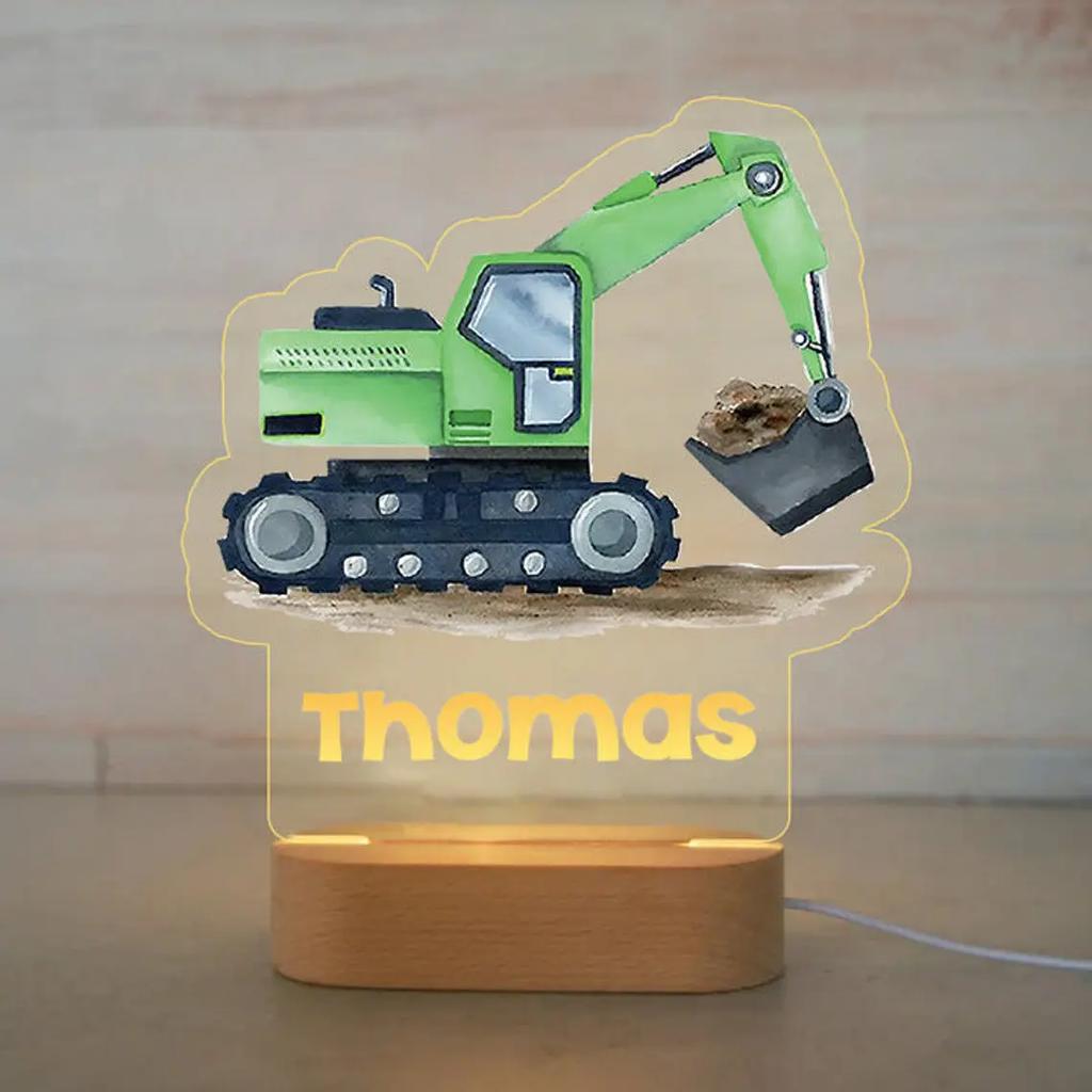 Personalized Animal Night Light - Custom Name Acrylic Lamp for Kids Bedroom Decor Baby Birthday Christmas Gift