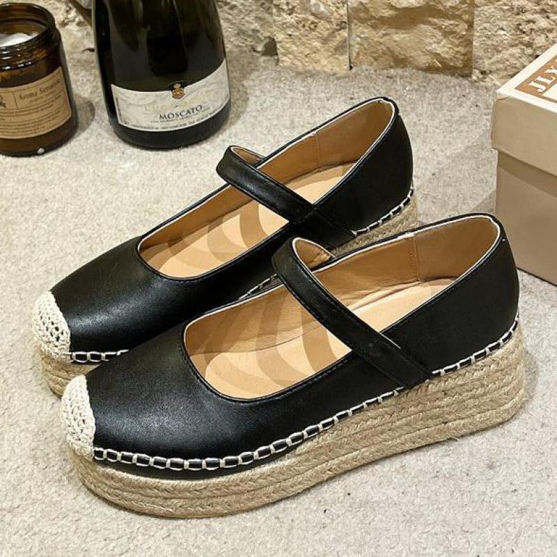 Fashion Thick Bottom Women Shoes New Weave Wedges Platform Dress Party Shoes Spring High Heels Flats Rome Shoes Pumps Female Zapatillas