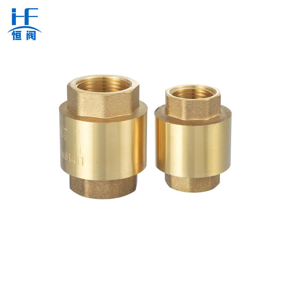 Thread Brass Vertical Spring Check Valve Spring Loaded Check ValveCopper Check Valves for Compressors