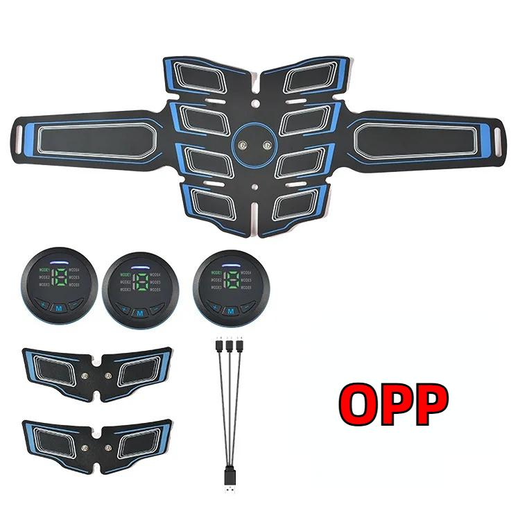 

EMS тренажер для мышц живота портативный массажер электронный тренировочный пояс фитнес-оборудование тонизирующий массажер для рук и спины синий