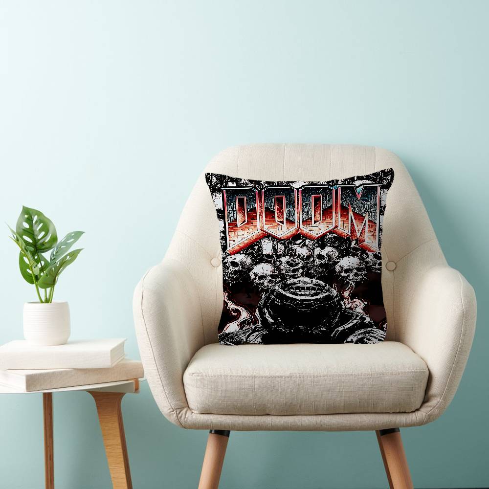 Game D-Dooms E-Eternal Personalized Picture Text Home Decorative Pillows Household Gifts 45X45Cm