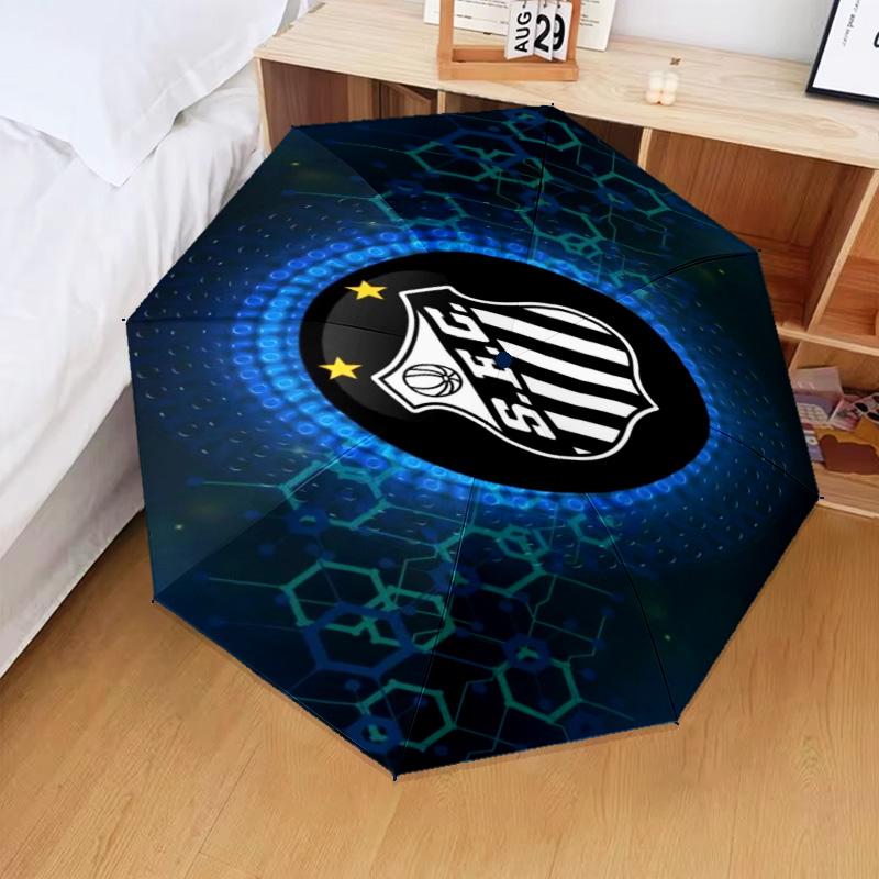 1PC Fc Crest Design Printed Umbrella Folding umbrella, automatic umbrella 8-Frame for Travel, camping Fan gifts Christmas Gifts