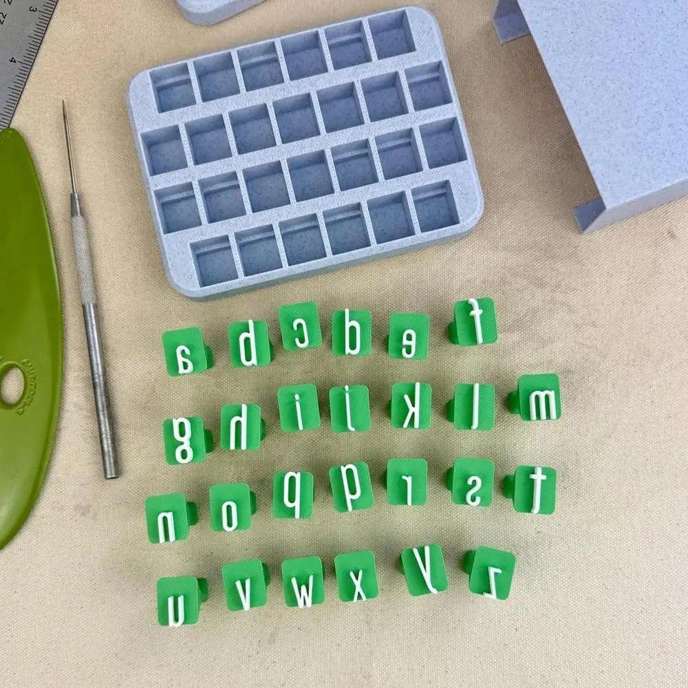 Uppercase letter Alphabet Clay Seal Embossing Plastic Alphabet Stamps Craft Supplies