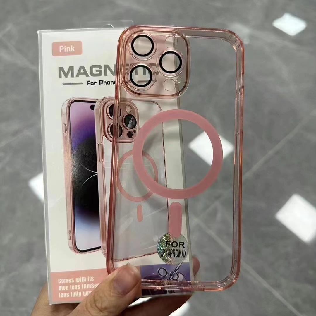 

Подходит для iPhone16 Pro Акриловый Magsafe Прозрачный Чехол15Pro Прозрачный Чехол для Мобильного Телефона Apple 16Plus