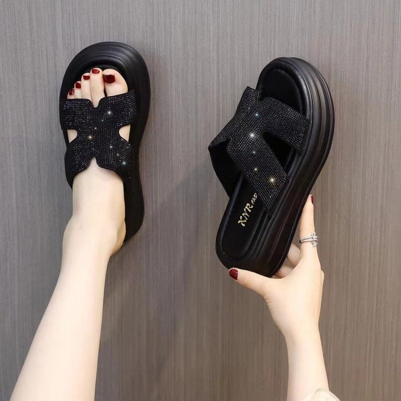 Casual sandals 2024 women's summer new fashion sandals women's muffin bottom platform cross retro Roman shoes