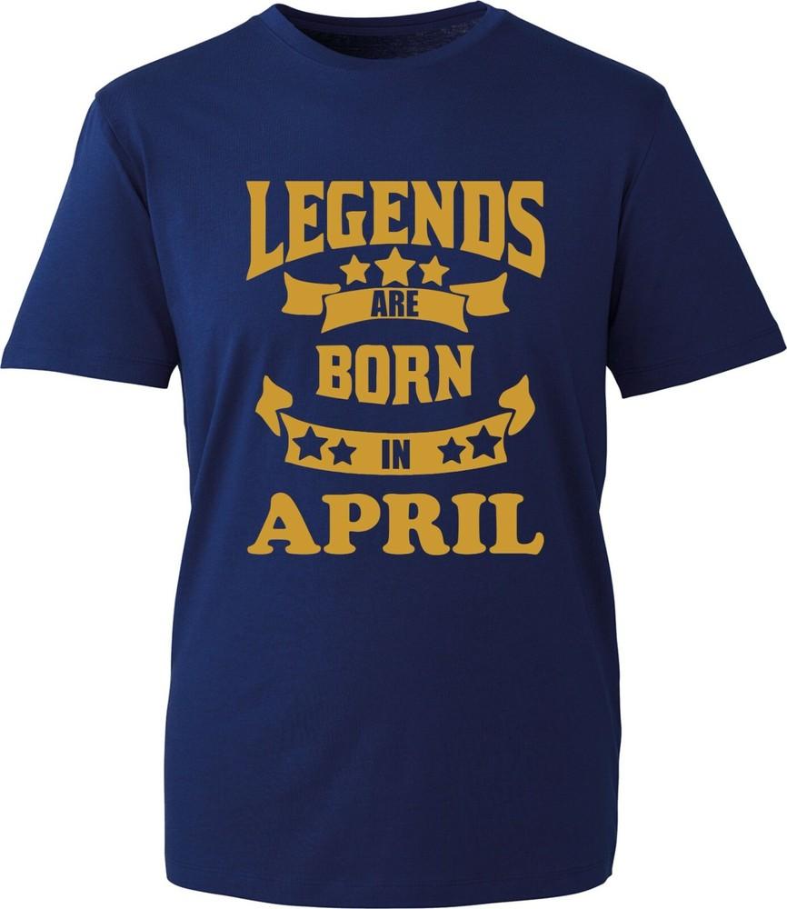 Legends Are Born In April Tshirt Funny Birthday Boy Party Wear Gift Adult Kids S