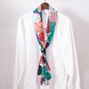 New Silk Scarf Women's Small Long Narrow Silk Scarf Spring and Autumn Scarf Professional Temperament Scarf Shirt Accessories Tied Bag Headband