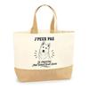 Bag I Can't I Prefer My White Swiss Shepherd I Can't Minimalist | Cotton Tote Bag with Jute Bottom 18 L 48 × 37 × 13 Cm