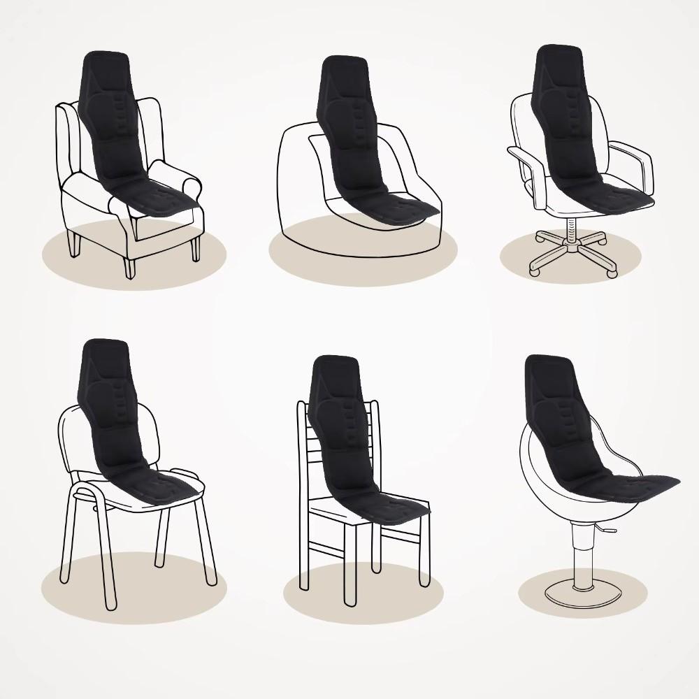 Infrared Massage Chair Pad Vibrating Massage Mattress Multifunctional Massage Cushion Office