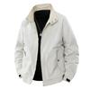 Men's Casual Stand Collar Jacket Men Spring Autumn Workwear Baseball Coat Lightweight Zipper Closure Overcoat Men Clothing