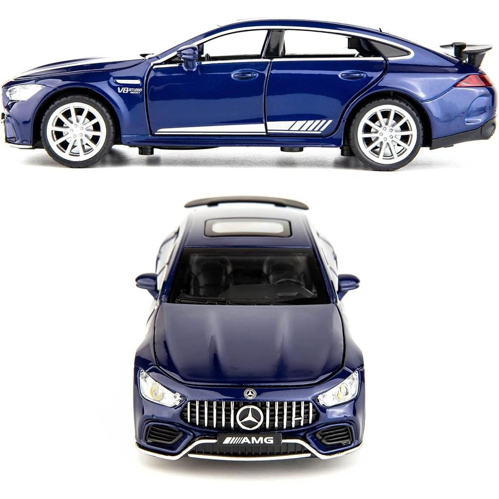 1/32 Benz AMG GT63 Model Car Alloy Diecast Pull Back Toy Car with Sound and Light Door Can Be Opened Toy Vehicle for Kids Gift