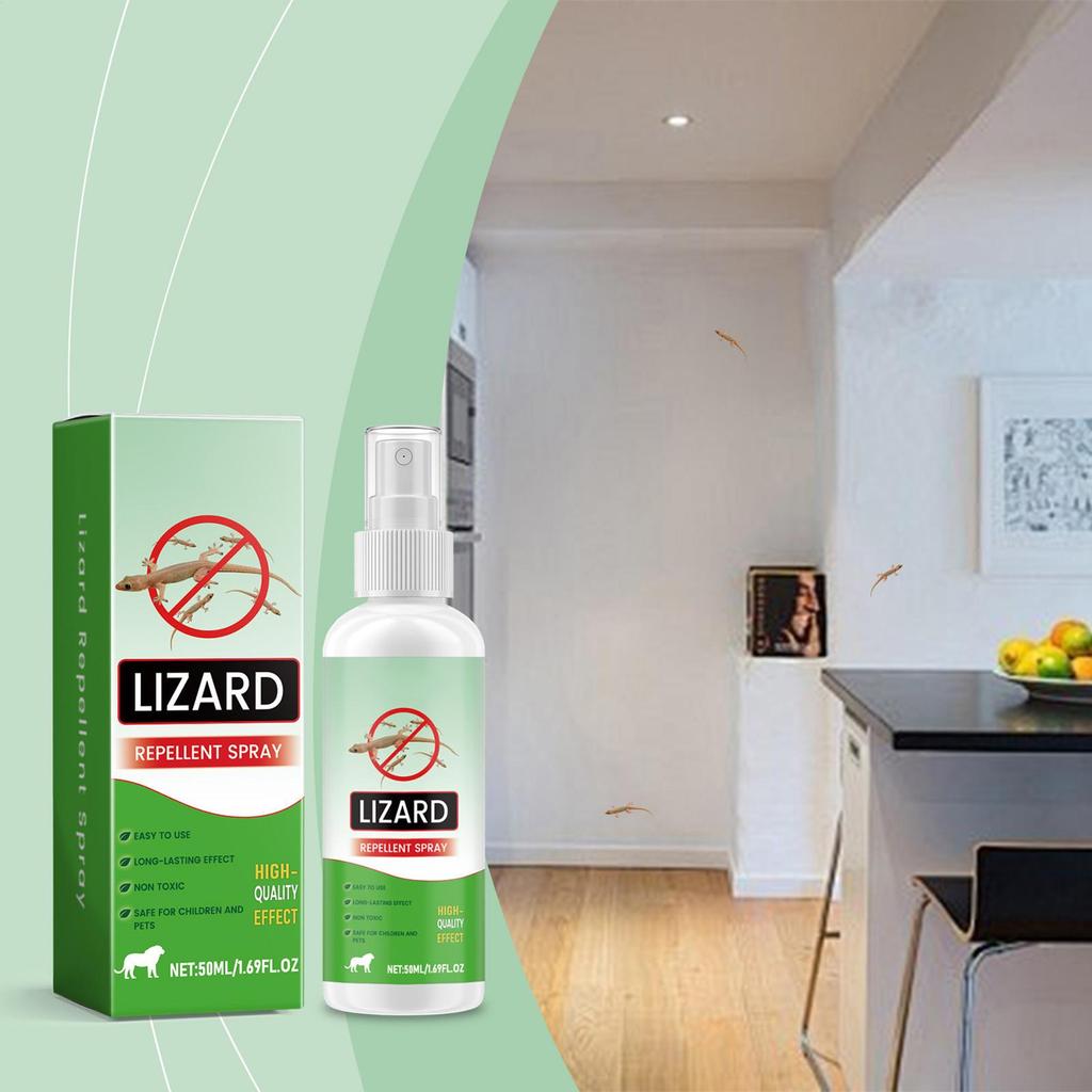 Spray Repellente per Lucertole Repellenti Naturali per Lucertole Olio di Lavanda Spray per Geco Sicuro per Animali Domestici Deterrenti per Rettili Controllo Respinge Repellente