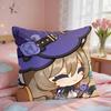Lisa Cute Cute Genshin Impact Cushion Cover Square Short Plush Pillow Case Living Room Sofa Home Decor Funda X