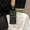 Pearl Wrist Chain Down Jacket Case for Samsung Galaxy S2 S26 Ultra S24 S23 Plus S22 S21 FE A A16 A6 Lanyard Cover