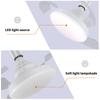 Ceiling Fan Light APP Remote Control Retractable Blades Fans with Light E27 Socket 4 Speed Dimmable Timing Bedroom Living Room