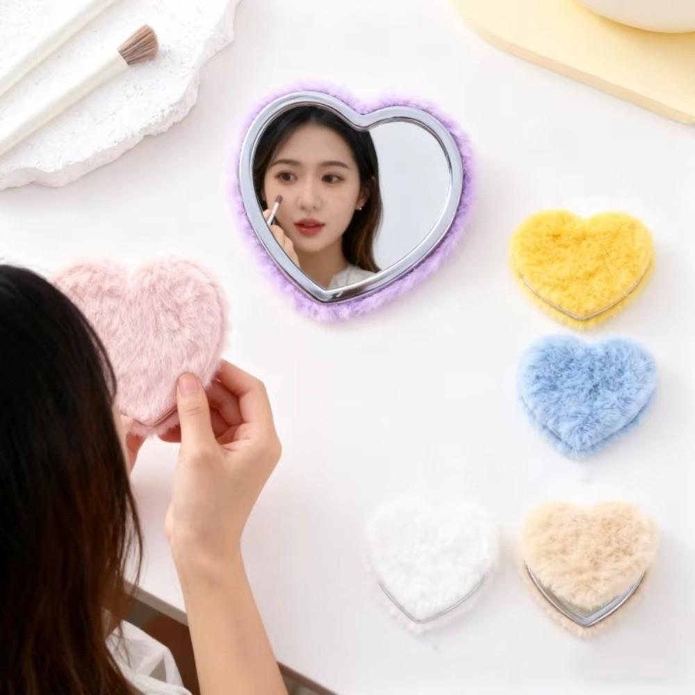 Folding Makeup Mirror Double-sided Elegant Travel Handheld Mirror Mini Pocket Valentine's Day Gift Cosmetic Mirror Student