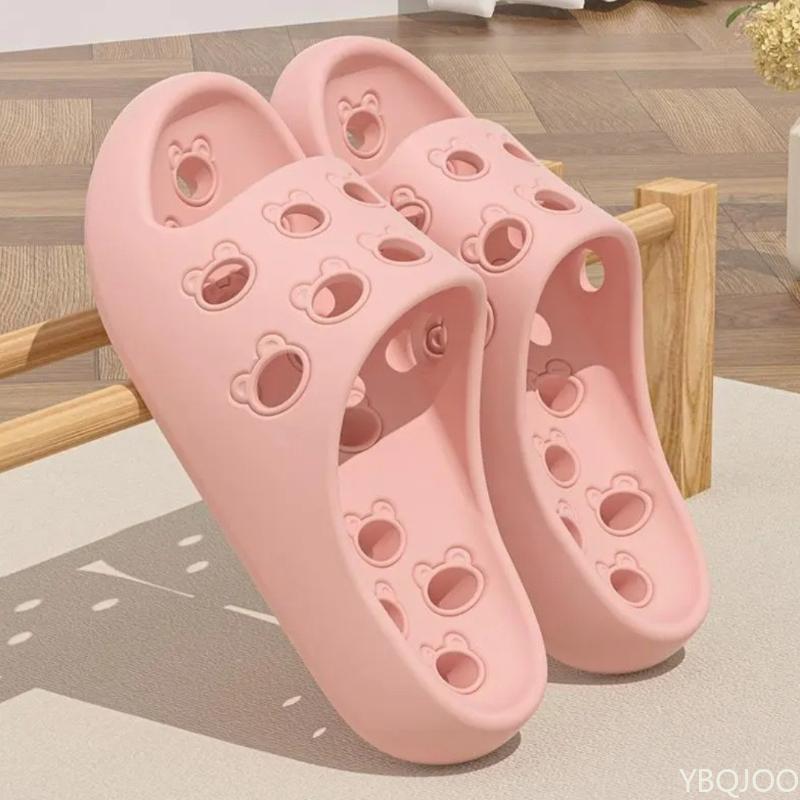 Fashion Ladies Summer Slippers Non slip home use odorless Shoes Men Indoor household slippers Water leakage Quick drying couple sandals