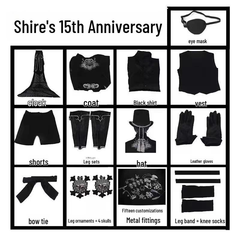 

Черный дворецкий 15-я годовщина косплей костюм мужской полный комплект XXL