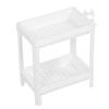 Bathroom Tower Shelf Plastic Freestanding Storage Rack Organizer Multifunctional Shelving Unit for Living Room Bedroom