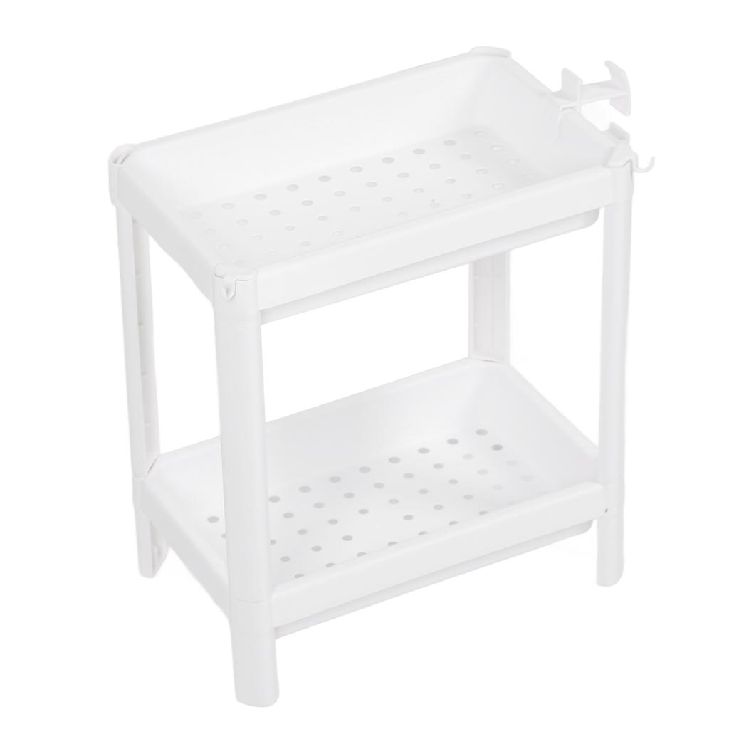 Bathroom Tower Shelf Plastic Freestanding Storage Rack Organizer Multifunctional Shelving Unit for Living Room Bedroom