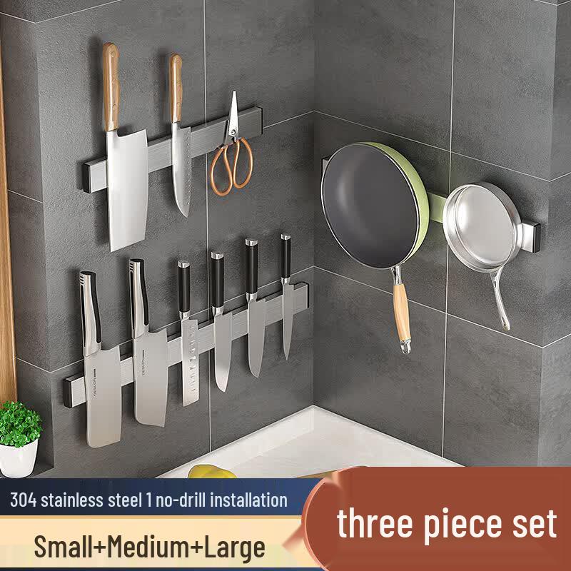 Qīwēi Magnetic Iron Countertop Knife Holder with Drainage