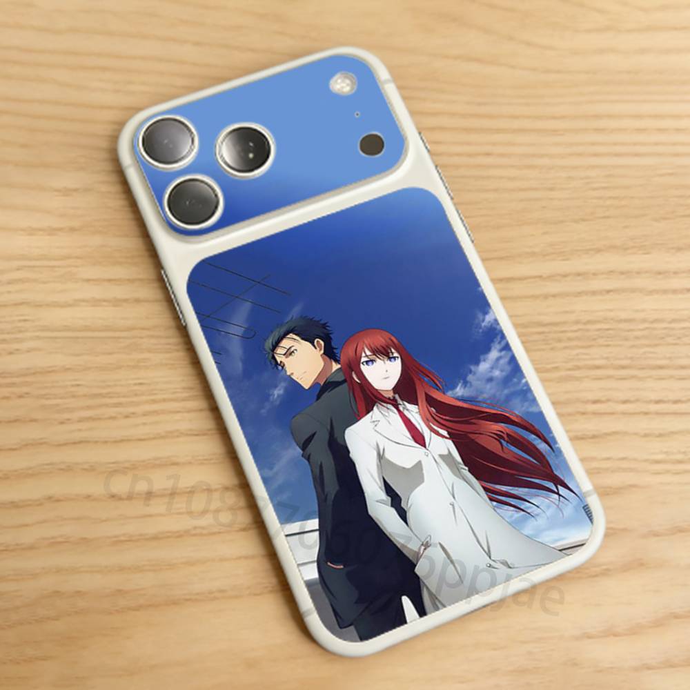 

Стикер-обертка Steins Gate Аниме Для iPhone 17 pro Max/17 pro Полное покрытие Задняя защитная пленка-наклейка iPhone17promax