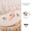 Internet Celebrity Nail Art: Pearl White Crystal Heart Rhinestone Star Spray Paint Alloy Decorations