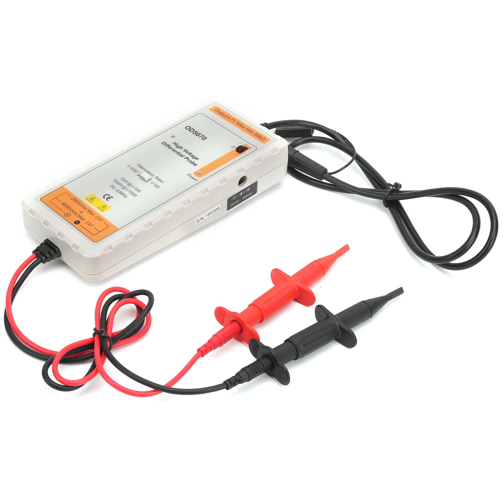 

OD5070 50MHZ Active High Voltage Differential Probe 7000V Oscilloscope Probe AccessoryEU Plug