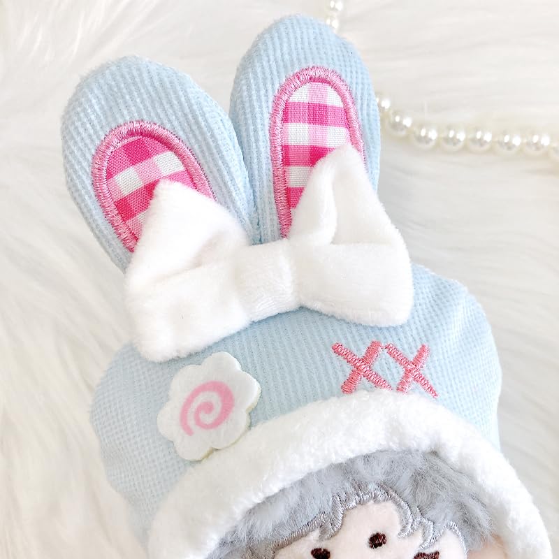Kigurumi Cap & Clothes Set [for 10cm] Blue Plush Clothes Kigurumi Accessories Otaku Doll Mascot Costume [Used]