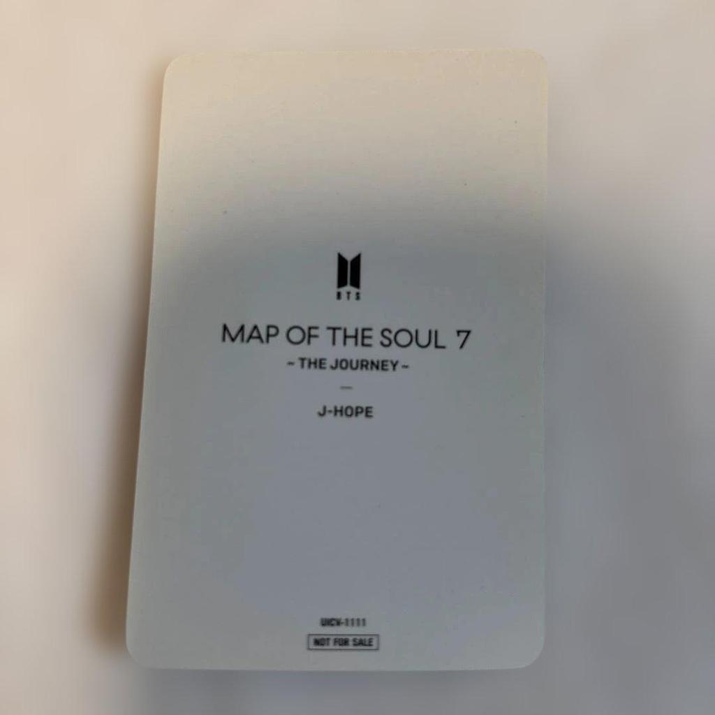 Used BTS J-HOPE MAP OF THE SOUL 7 Photocard