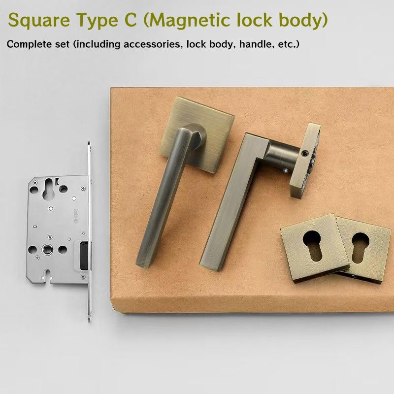 Hot Sale Passage Handles for Interior Doors Antique Bronze Easy Install Door Lever Handle Privacy Door Knobs With Locks With Key