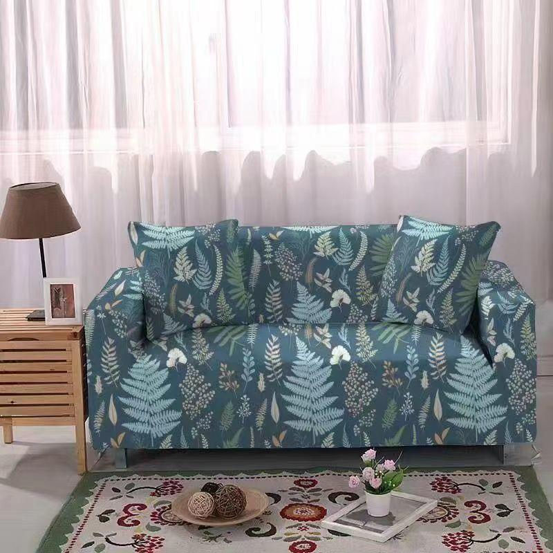 Stretch-Sofabezug mit Blumendruck, elastischer Möbelschutz, Schonbezüge, Couchbezug, 1/2/3/4-Sitzer-Sofabezug für Wohnzimmer
