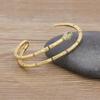 Nidin European and American Fashion Copper Cubic Zircon Opening Cuff Adjustable Snake Bangle Jewelry For Women Girls Fine Gift