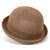 Cappello a bombetta classico in paglia da uomo, cappello Derby estivo traspirante da donna, berretto con visiera rotonda vintage, cappello Panama da donna, cappelli da sole casual jazz da donna